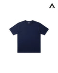 Navy blue t-shirt on a white background